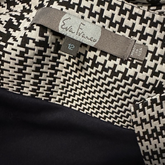 Anthropologie Eva Franco Floral & Houndstooth Coat Size 12 - Picture 3 of 6